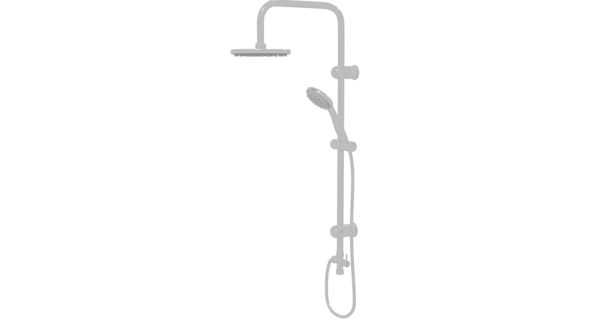 Sleek Modern Shower System 3D - Professional 3D Model Render 13