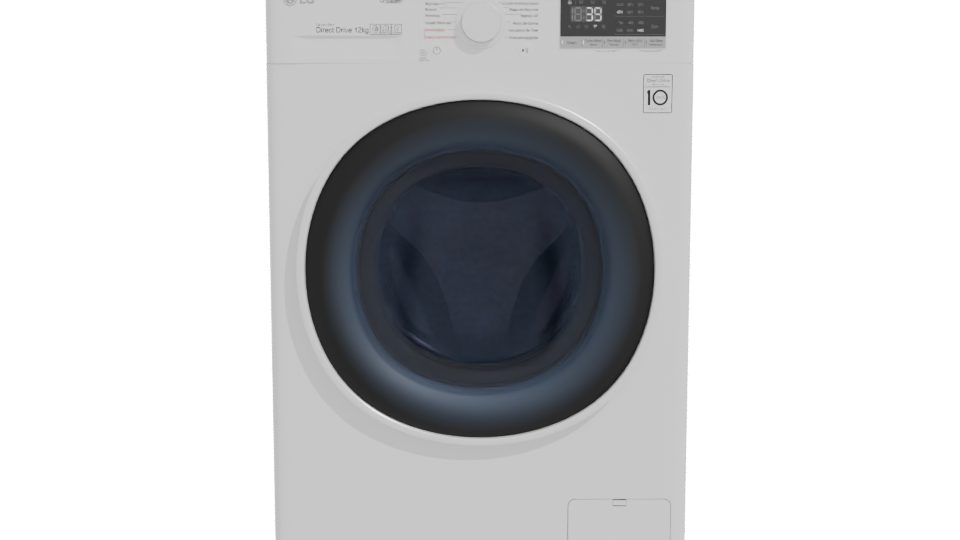 Modern Front-Loading Washing Machine 3D Model - Professional 3D Model Render 11