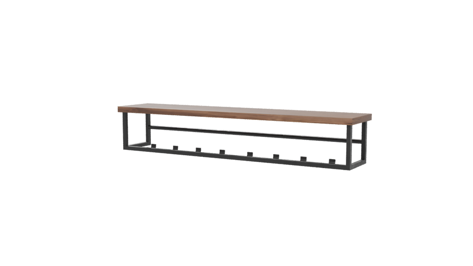 Elegant Wooden Bench Model - Professional 3D Model Render 6