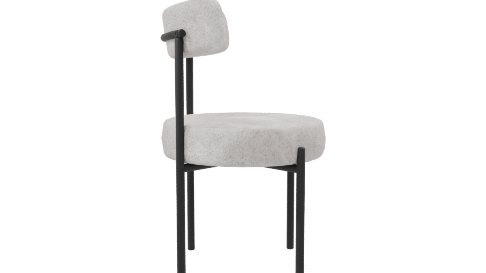 Contemporary Fabric Dining Chair 3D Model - Professional 3D Model Render 8