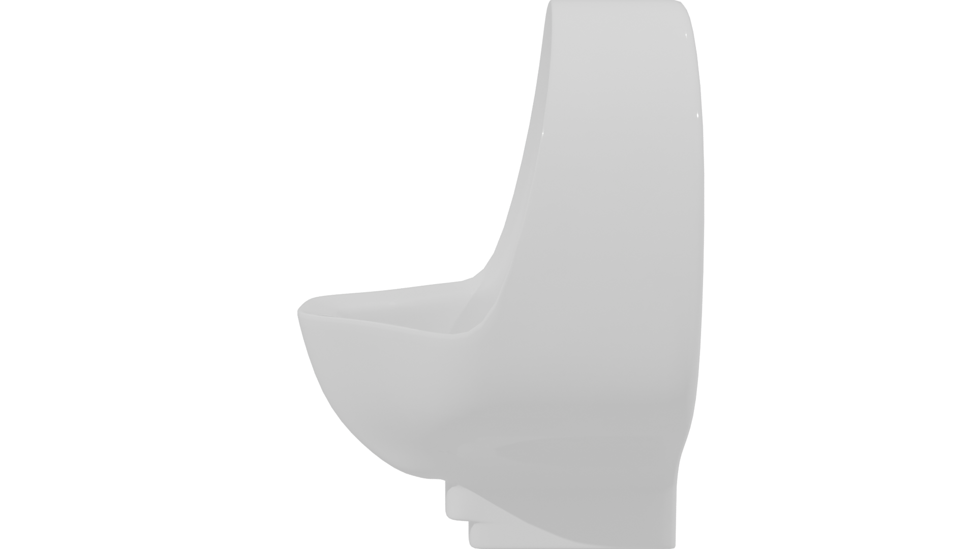 Minimalist Wall-Mounted Urinal Model - Professional 3D Model Render 2