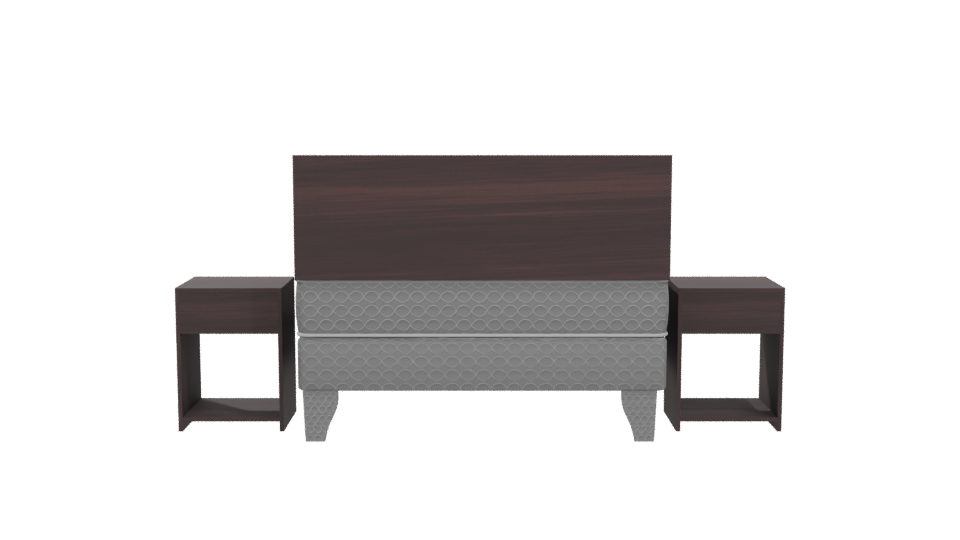 Stylish Modern Bed 3D Model - Professional 3D Model Render 5