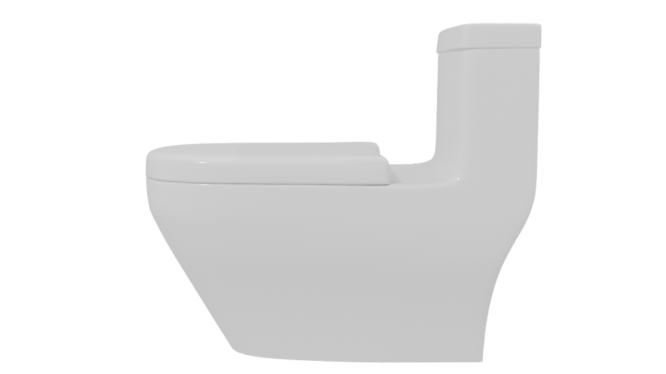 Stylish Modern Toilet 3D Model - Professional 3D Model Render 2
