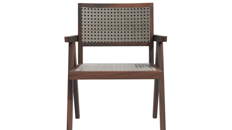 Stylish Modern Wooden Chair 3D - Professional 3D Model Render 11