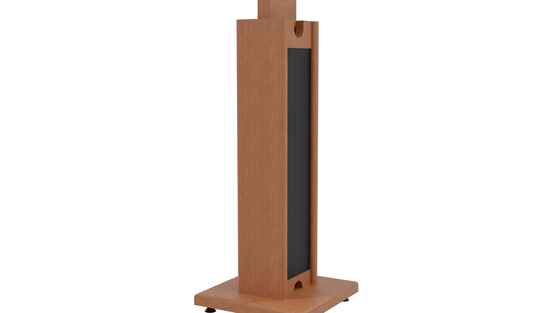 Elegant Wooden Podium Model 3D - Professional 3D Model Render 3