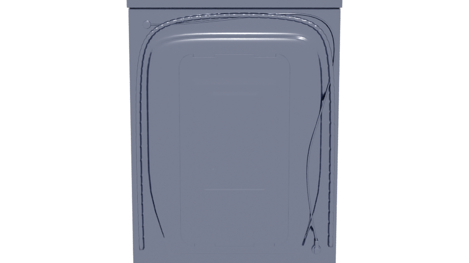 Modern Front-Loading Washing Machine 3D - Professional 3D Model Render 5