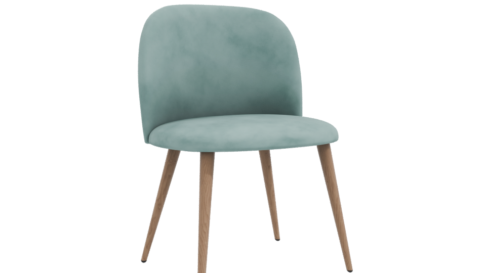 Stylish Modern Fabric Dining Chair 3D Model - Professional 3D Model Render 10