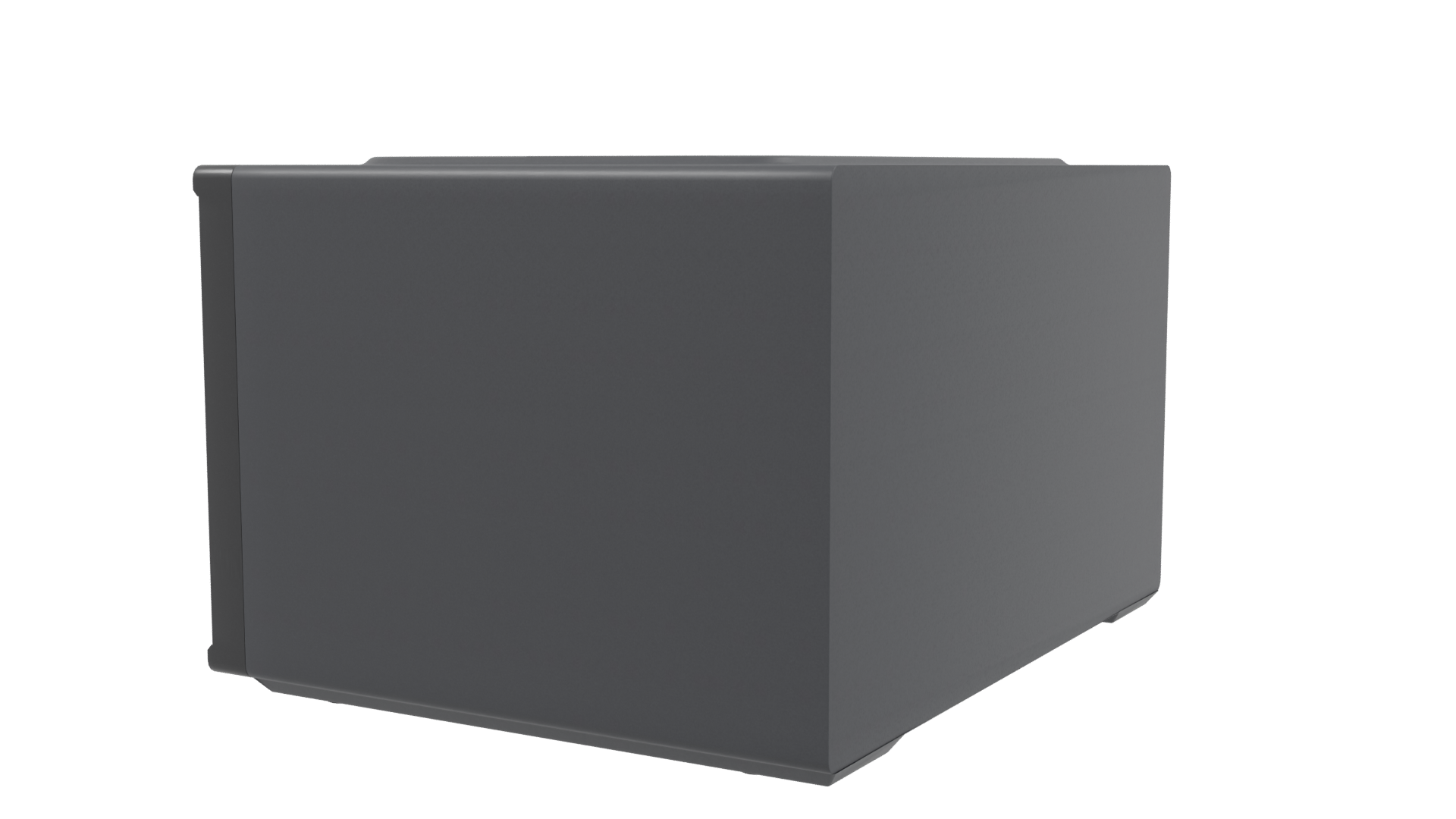 Sleek Black Microwave Oven 3D - Professional 3D Model Render 3