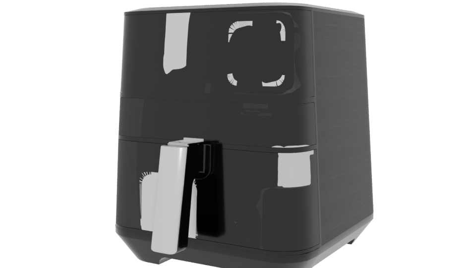 Stylish Air Fryer 3D Model - Professional 3D Model Render 12