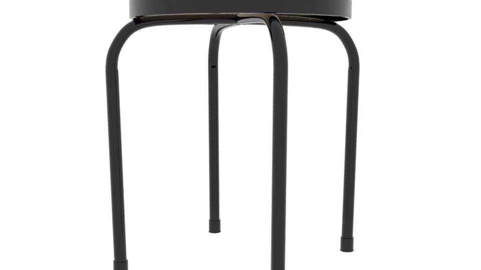 Industrial Metal Stool 3D Model - Professional 3D Model Render 3