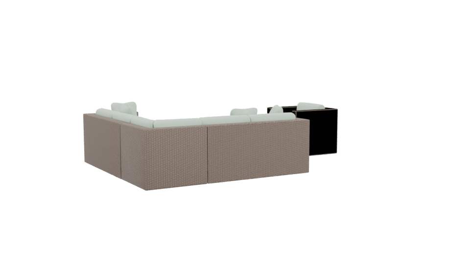 Saigon Terrace Sectional Sofa Set 3D - Professional 3D Model Render 4