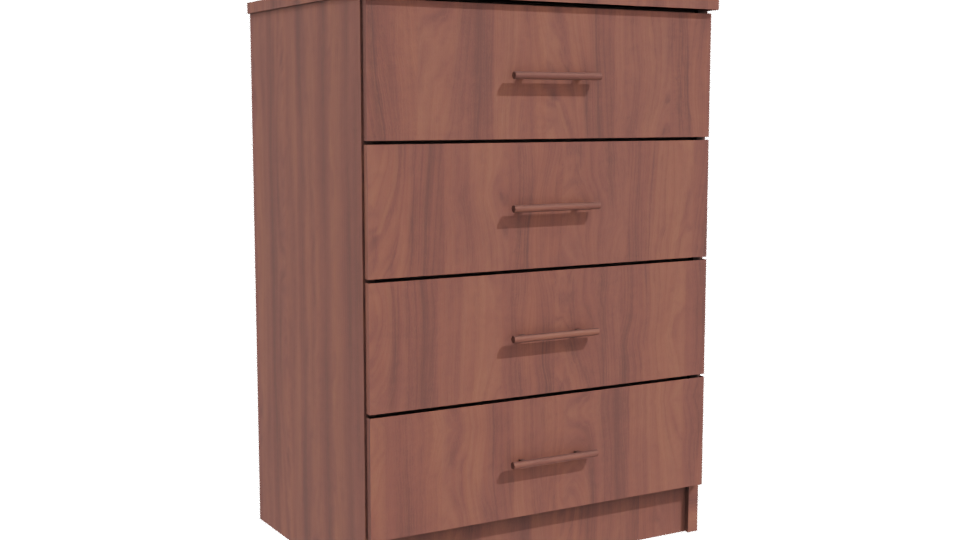 Stylish Wooden Drawer Unit 3D - Professional 3D Model Render 10
