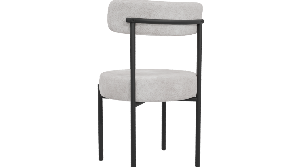 Contemporary Fabric Dining Chair 3D Model - Professional 3D Model Render 4