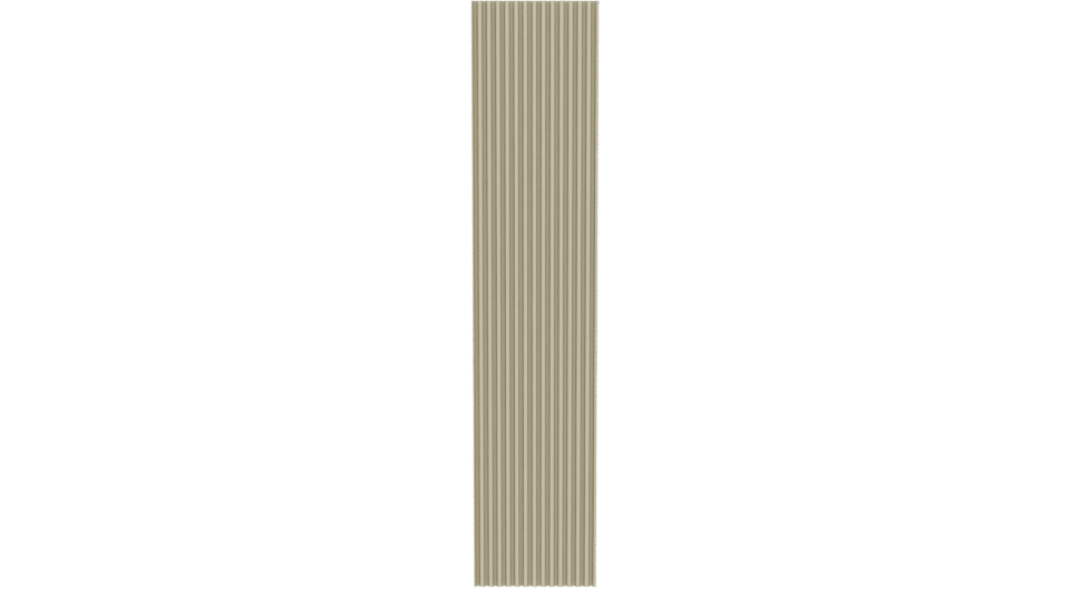 Minimalist Vertical Slatted Panel - Professional 3D Model Render 5