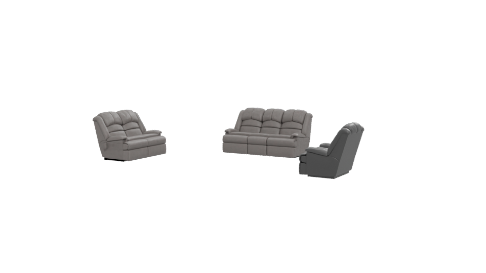 Stylish Reclining Sofa Set 3D - Professional 3D Model Render 12