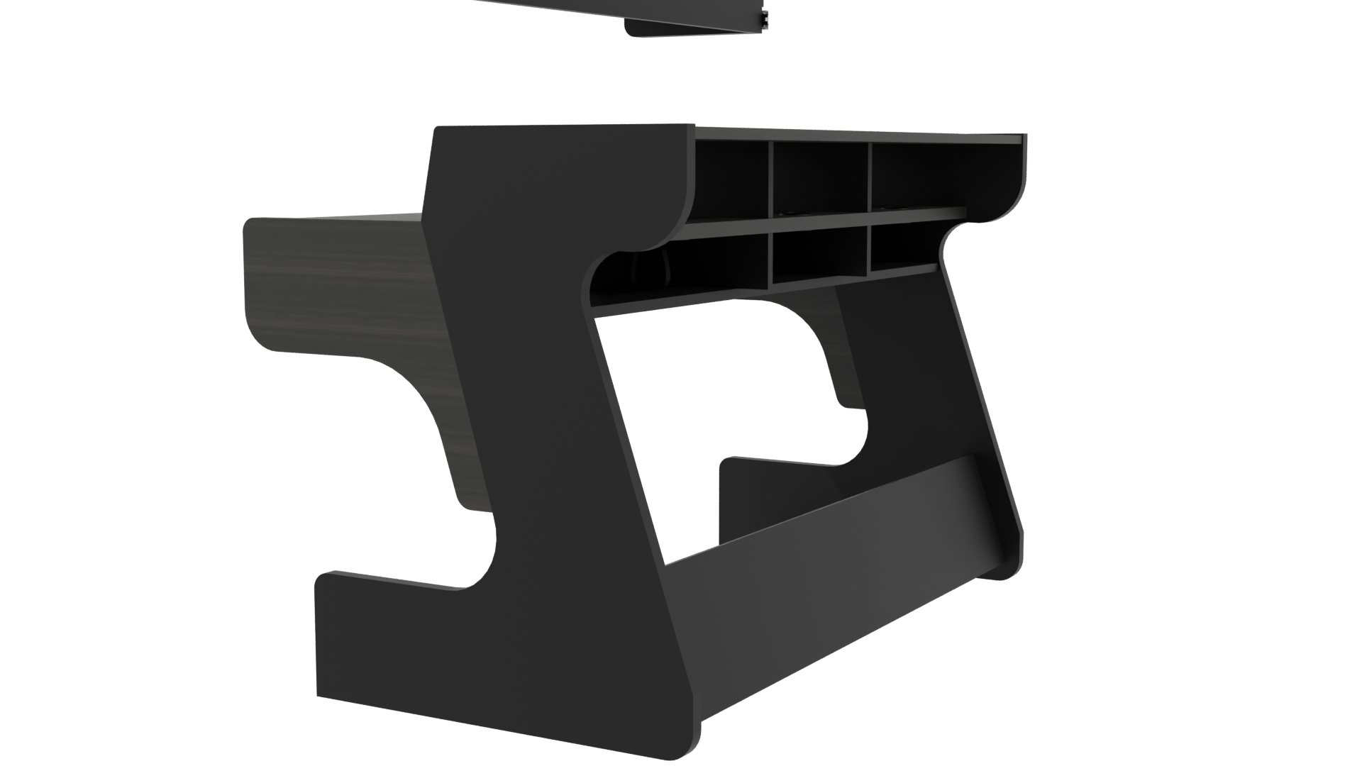 Stylish Modern Office Desk 3D Model - Professional 3D Model Render 3