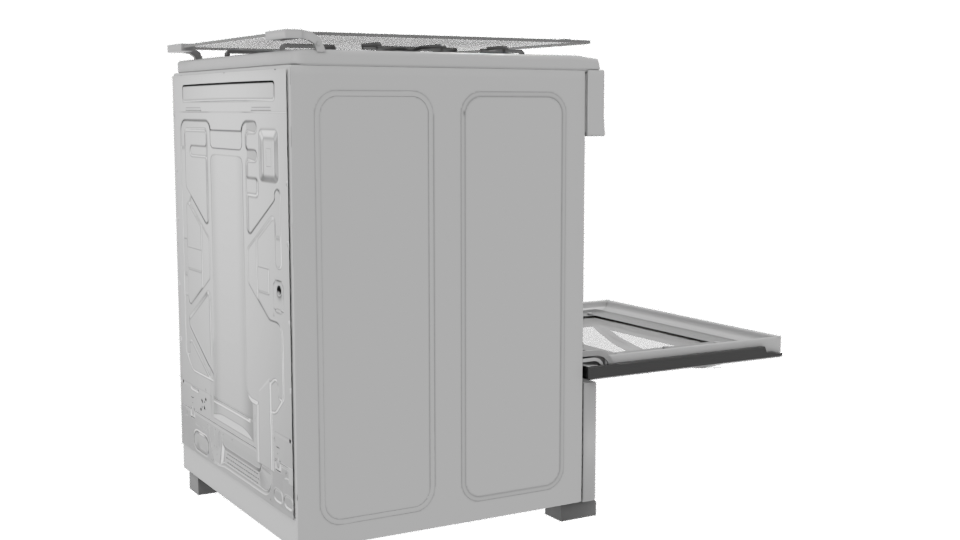 Stylish Gas Oven 3D Model - Professional 3D Model Render 7