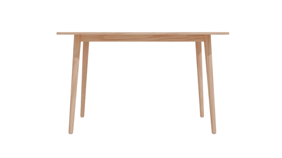 Minimalist Wooden Dining Table 3D - Professional 3D Model Render 11