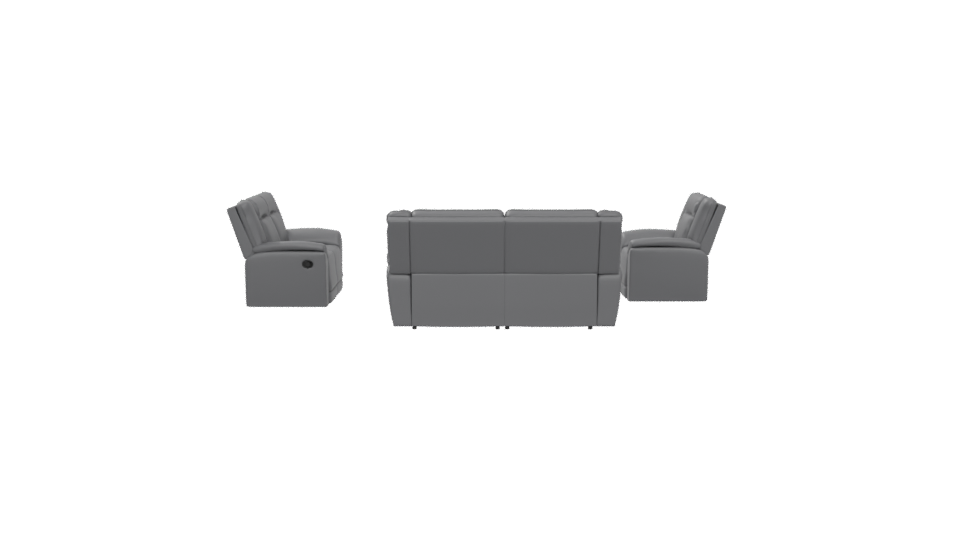 Stylish Leather Sofa Set 3D - Professional 3D Model Render 5