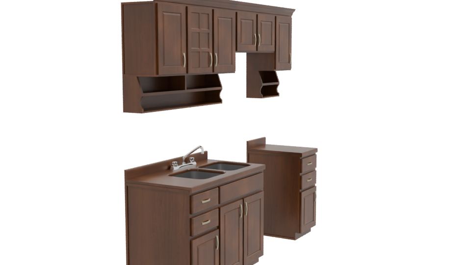 Elegant Kitchen Furniture Set 3D - Professional 3D Model Render 9
