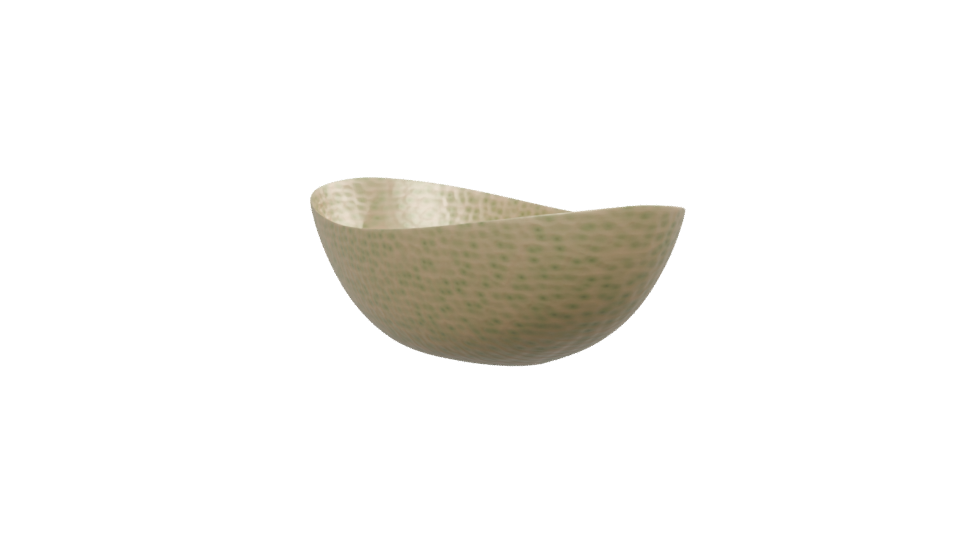 Stylized Hammered Metal Bowl 3D - Professional 3D Model Render 13