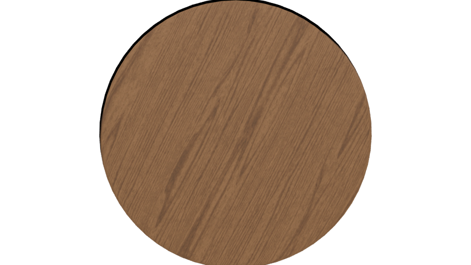 Stylish Round Wooden Mirror 3D - Professional 3D Model Render 5
