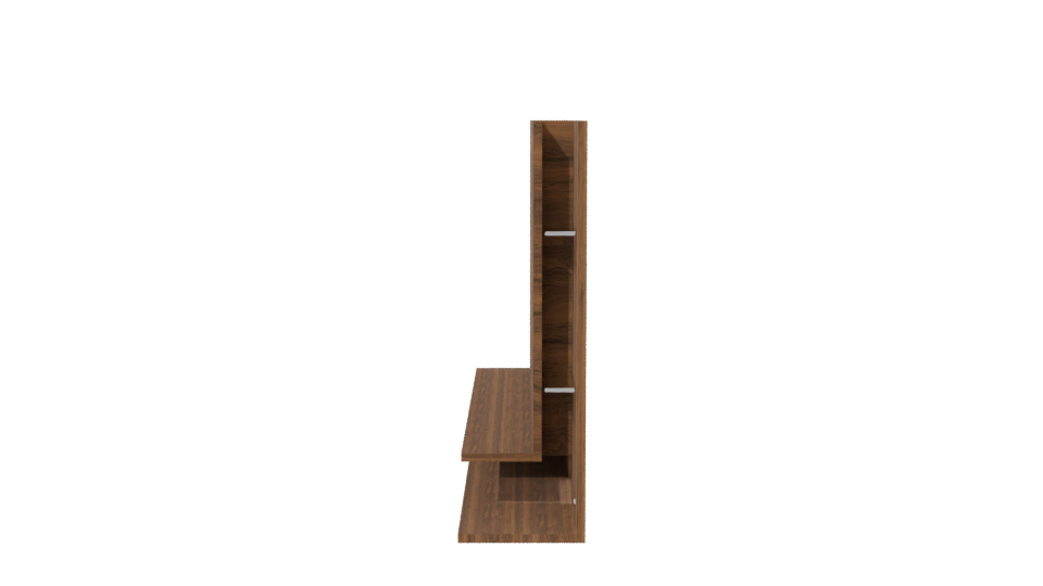 Stylish Wooden Wall Shelf Model - Professional 3D Model Render 2