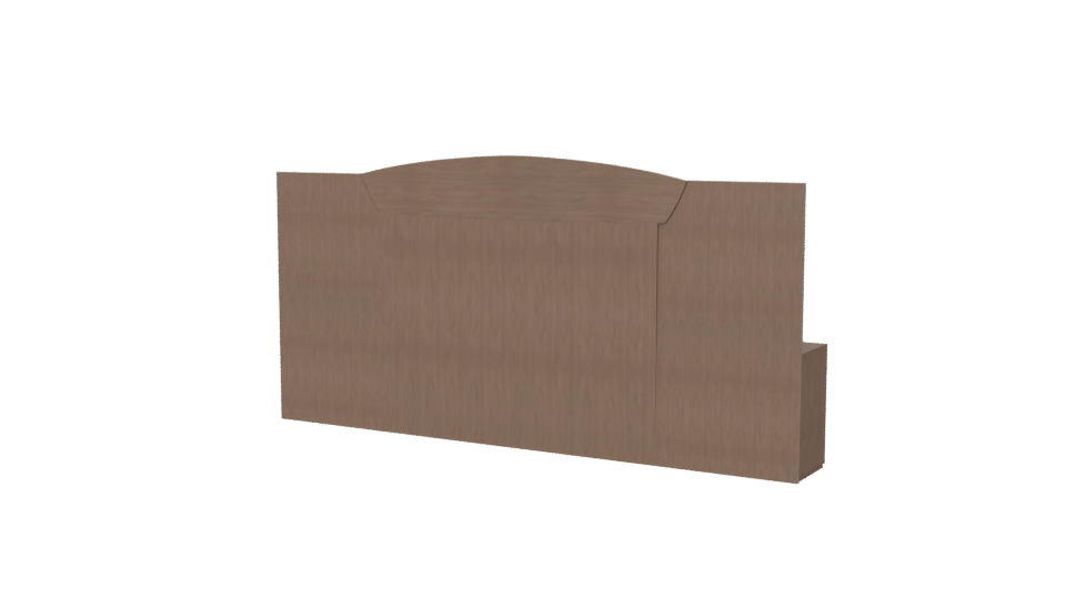 Stylish Wooden Headboard Model - Professional 3D Model Render 6