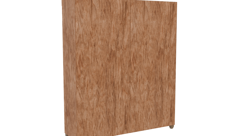 Stylish Wooden Cabinet Model - Professional 3D Model Render 4
