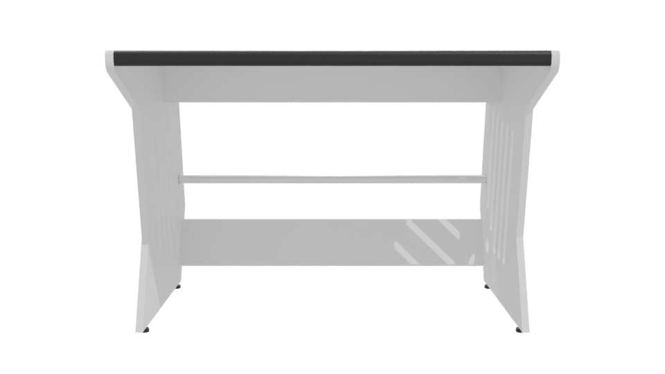 Minimalist White Office Table 3D - Professional 3D Model Render 11