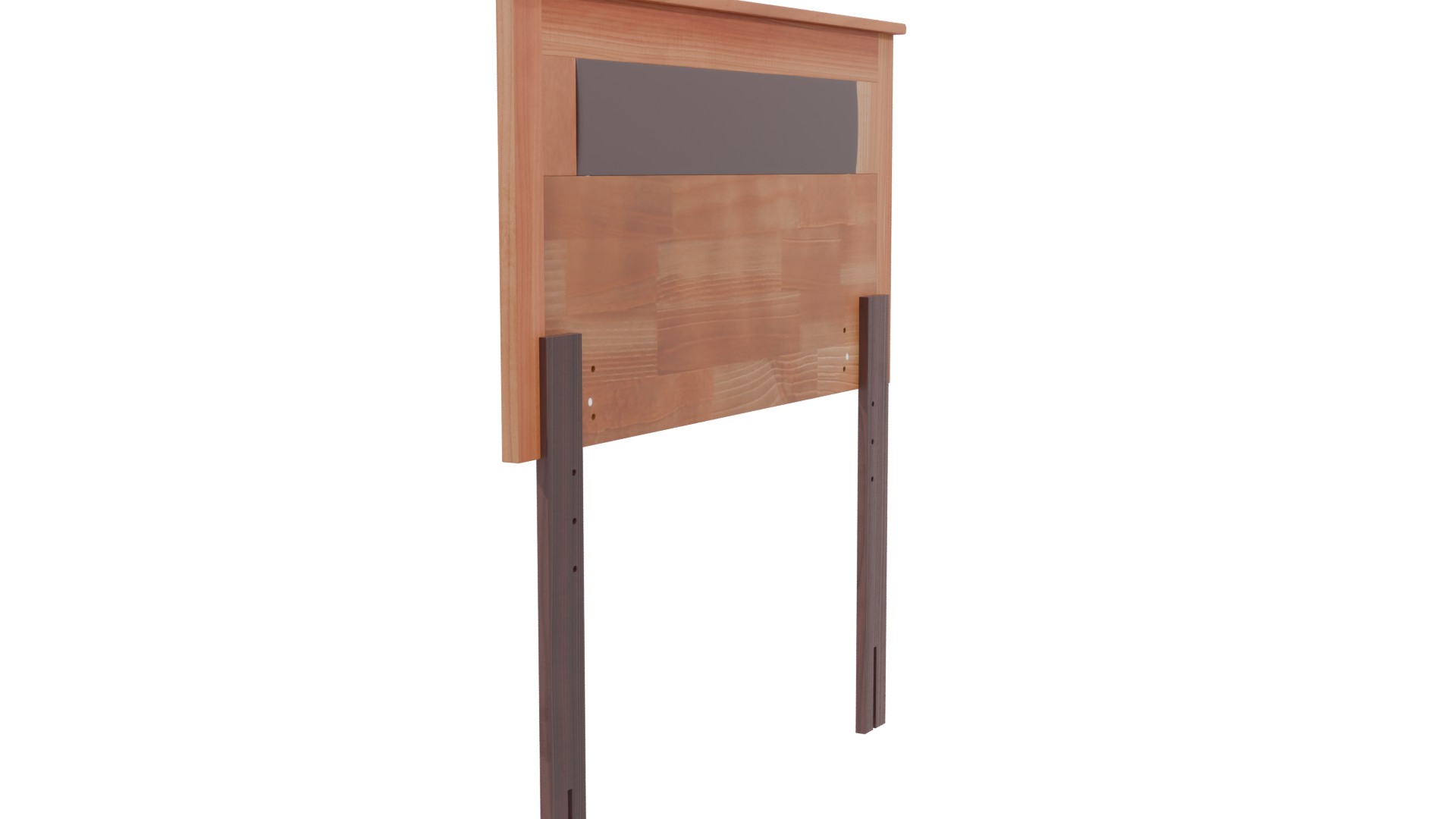 Rustic Wooden Bed Frame 3D - Professional 3D Model Render 3