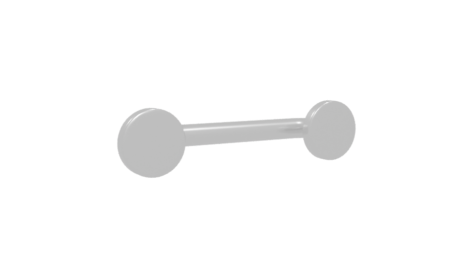 30cm Nickel Bathroom Safety Bar 3D - Professional 3D Model Render 4