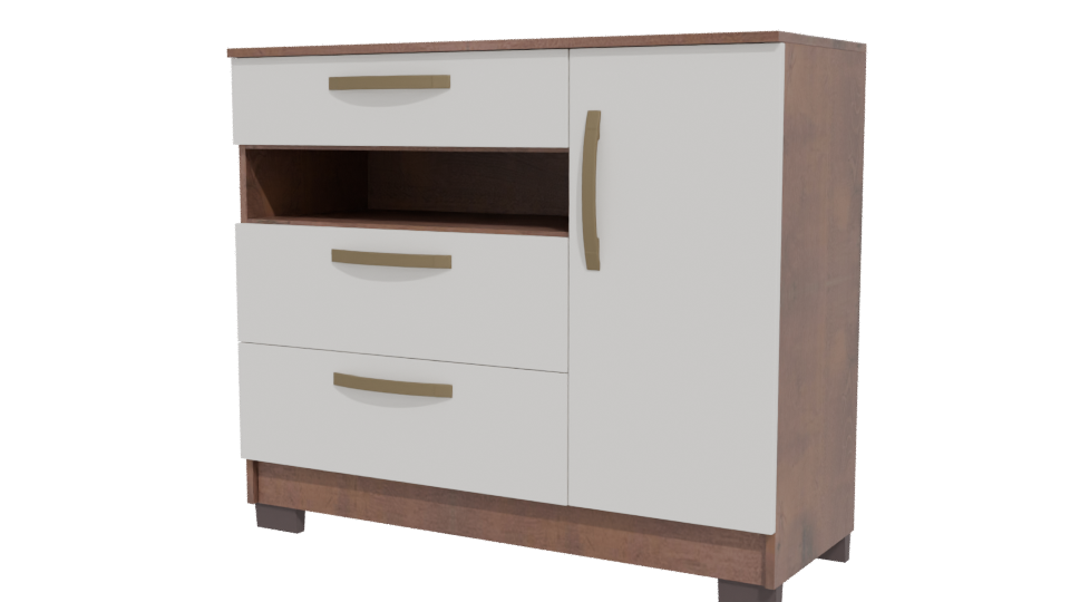 Sleek Modern Storage Cabinet 3D - Professional 3D Model Render 12
