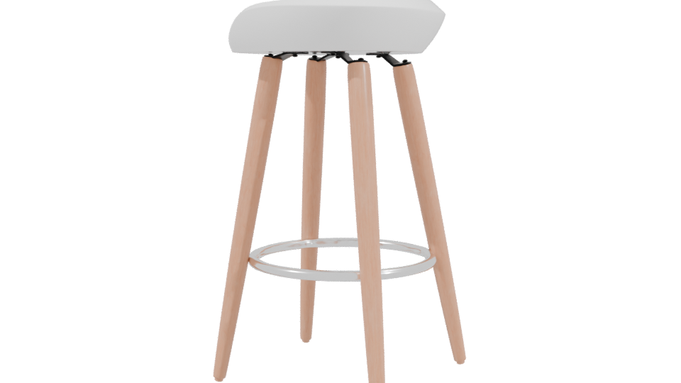 Stylish Modern Bar Stool Model - Professional 3D Model Render 3