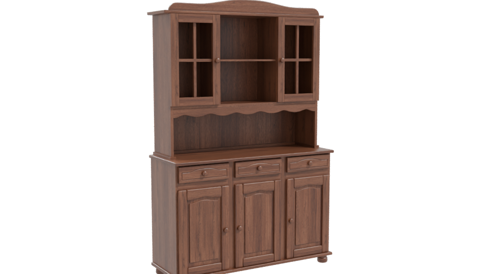 Classic Wooden Cabinet 3D Model - Professional 3D Model Render 10
