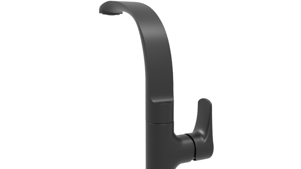 Sleek Modern Bathroom Basin Tap - Professional 3D Model Render 4