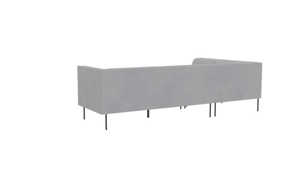 Sectional Sofa Model in Gray - Professional 3D Model Render 4