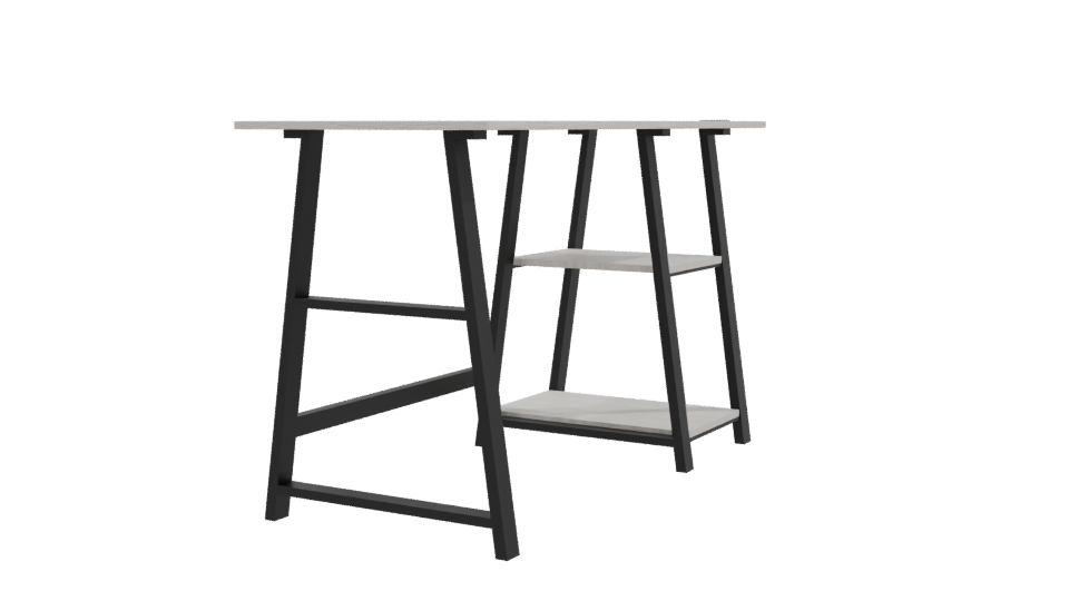 Minimalist Office Desk 3D Model - Professional 3D Model Render 9