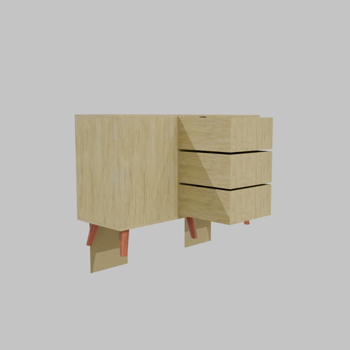 BUFFET MAD RATTAN TEJIDO 2P3C