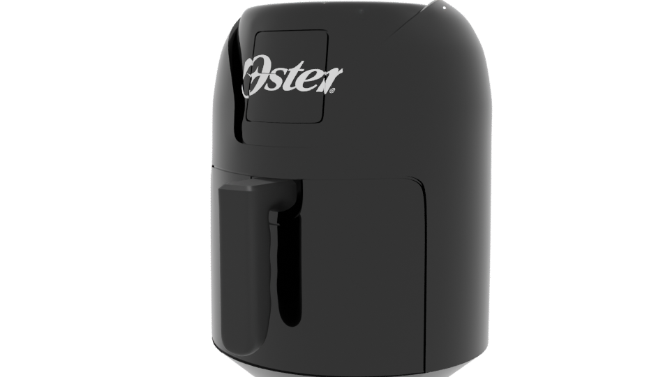 Sleek Black Air Fryer Model - Professional 3D Model Render 12