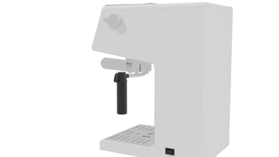 Sleek Espresso Machine Model 3D - Professional 3D Model Render 3