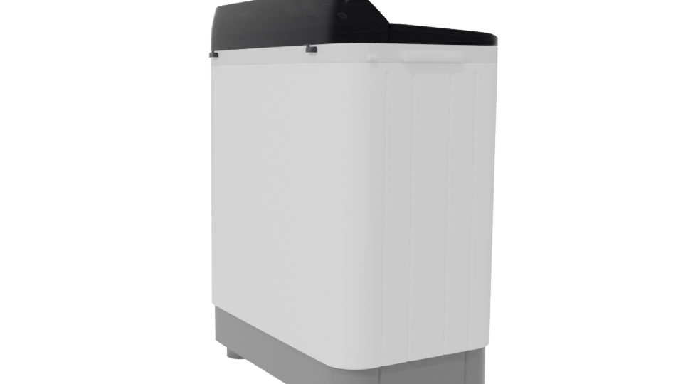 Compact Twin Tub Washing Machine 3D - Professional 3D Model Render 7