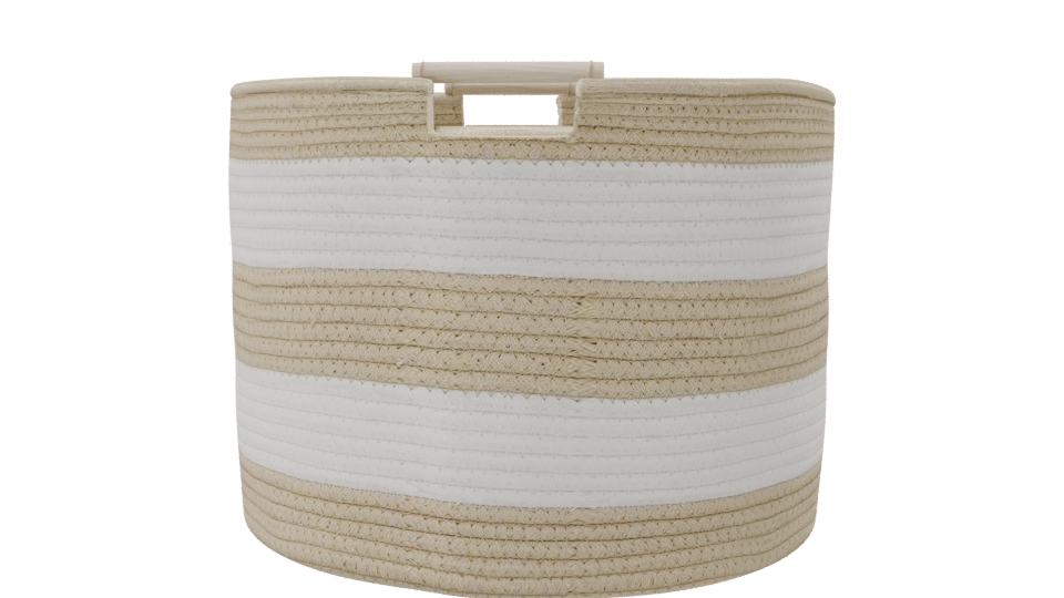 Stylish Woven Storage Basket 3D Model - Professional 3D Model Render 8