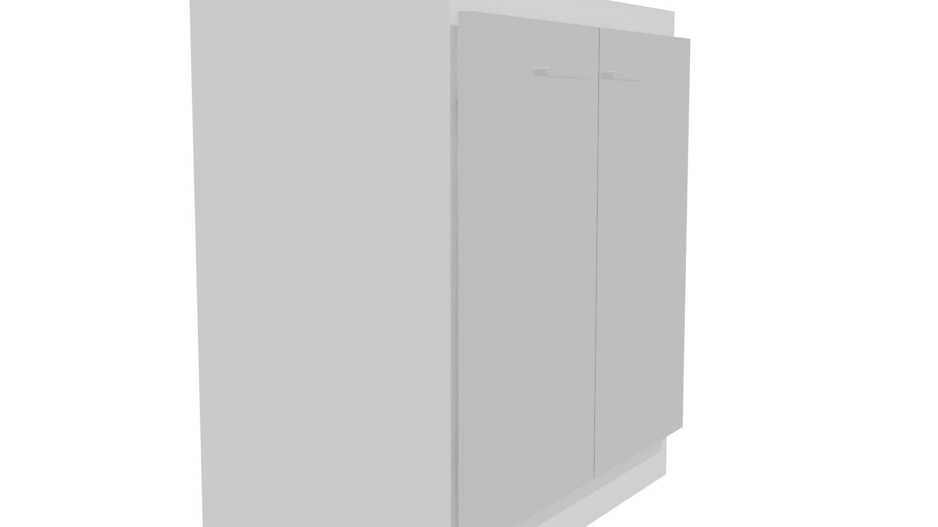 Minimalist Two-Door Cabinet Model - Professional 3D Model Render 9