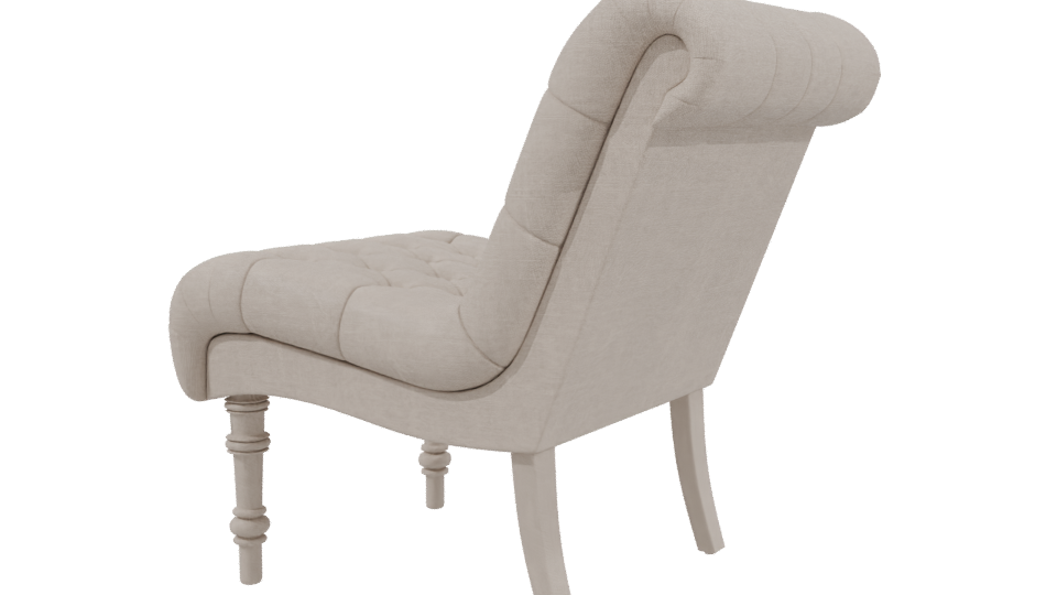 Elegant Fabric Accent Chair 3D - Professional 3D Model Render 3