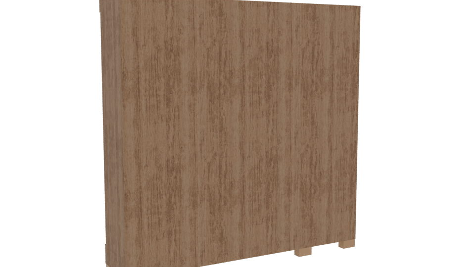 Stylish Wooden Wardrobe 3D Model - Professional 3D Model Render 4