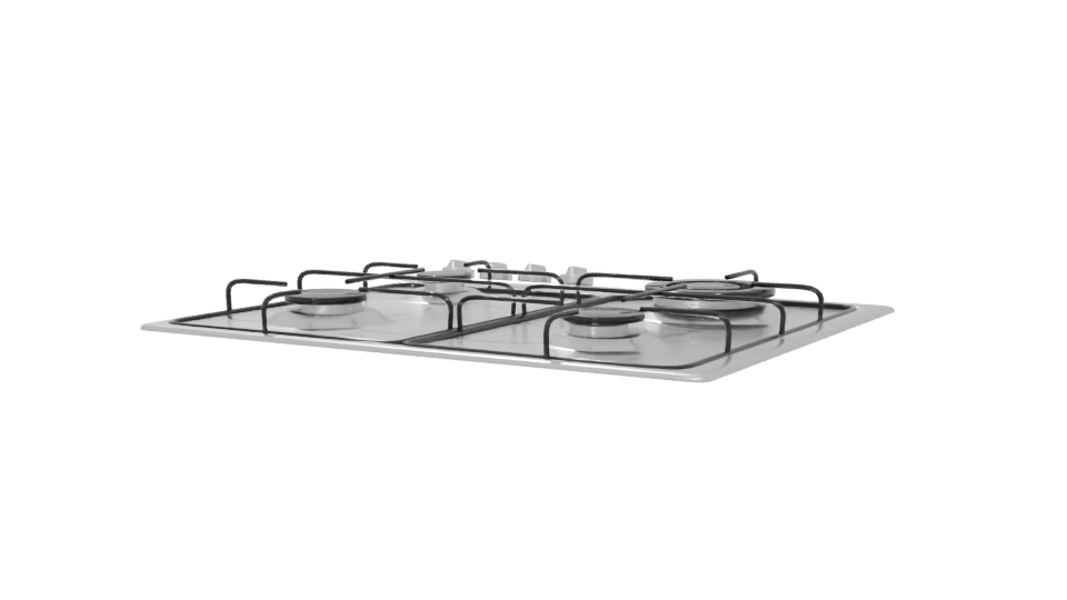 Sleek Gas Cooktop Model 3D - Professional 3D Model Render 6