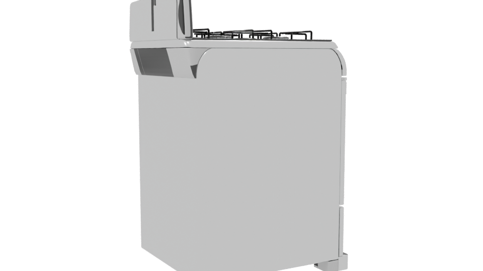 Stylish Gas Range Stove Model - Professional 3D Model Render 7