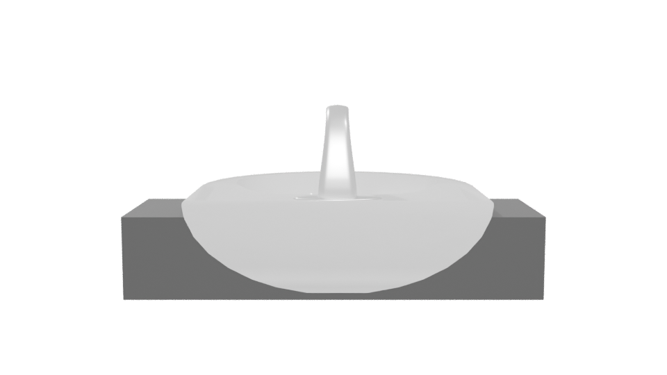 Modern Ceramic Bathroom Sink 3D - Professional 3D Model Render 5