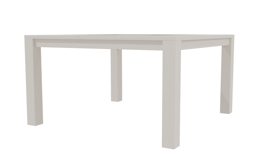 Modern Square Dining Table 3D - Professional 3D Model Render 3